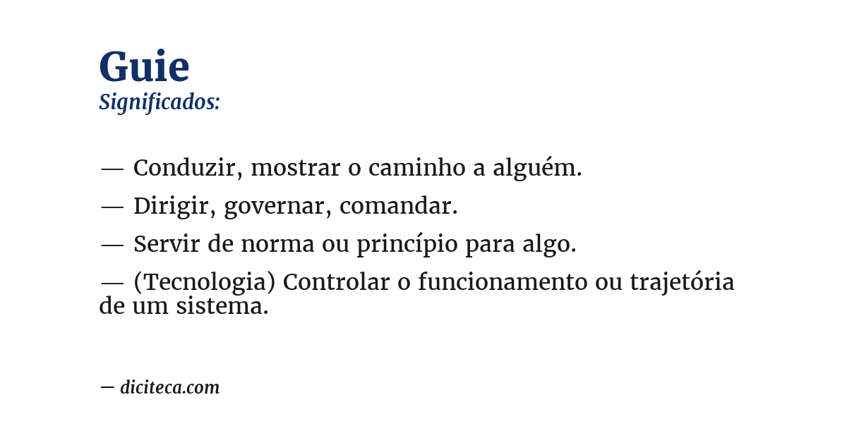 Significado de guie