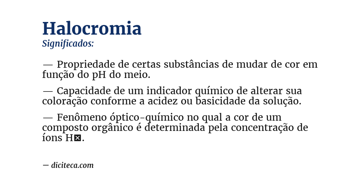 Significado de halocromia