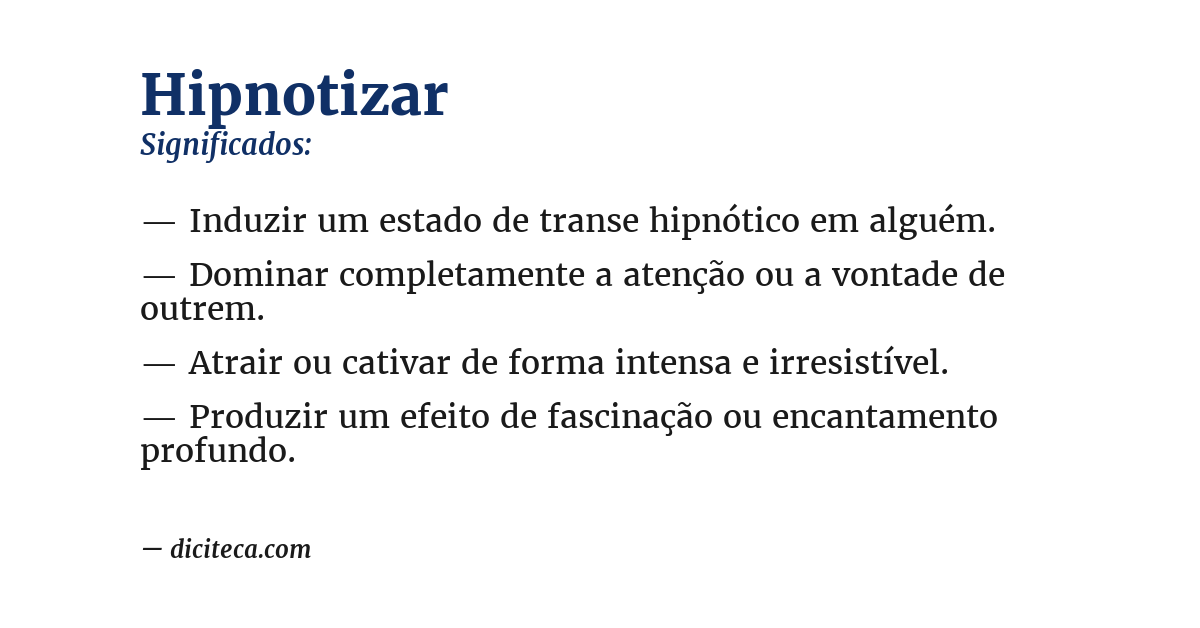 Significado de hipnotizar