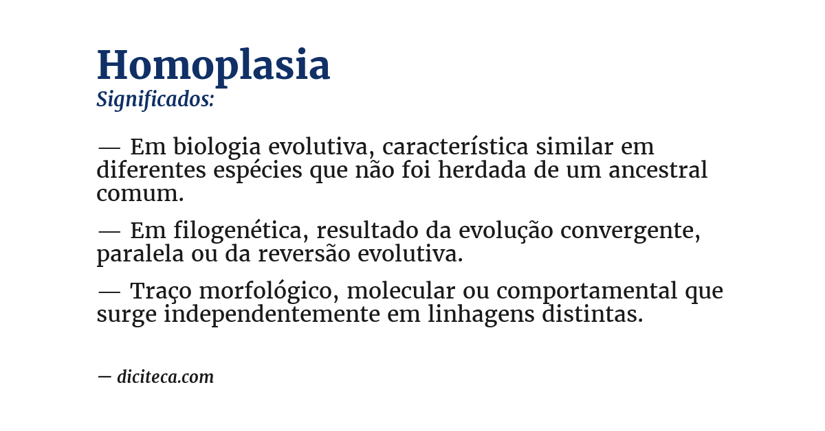 Significado de homoplasia