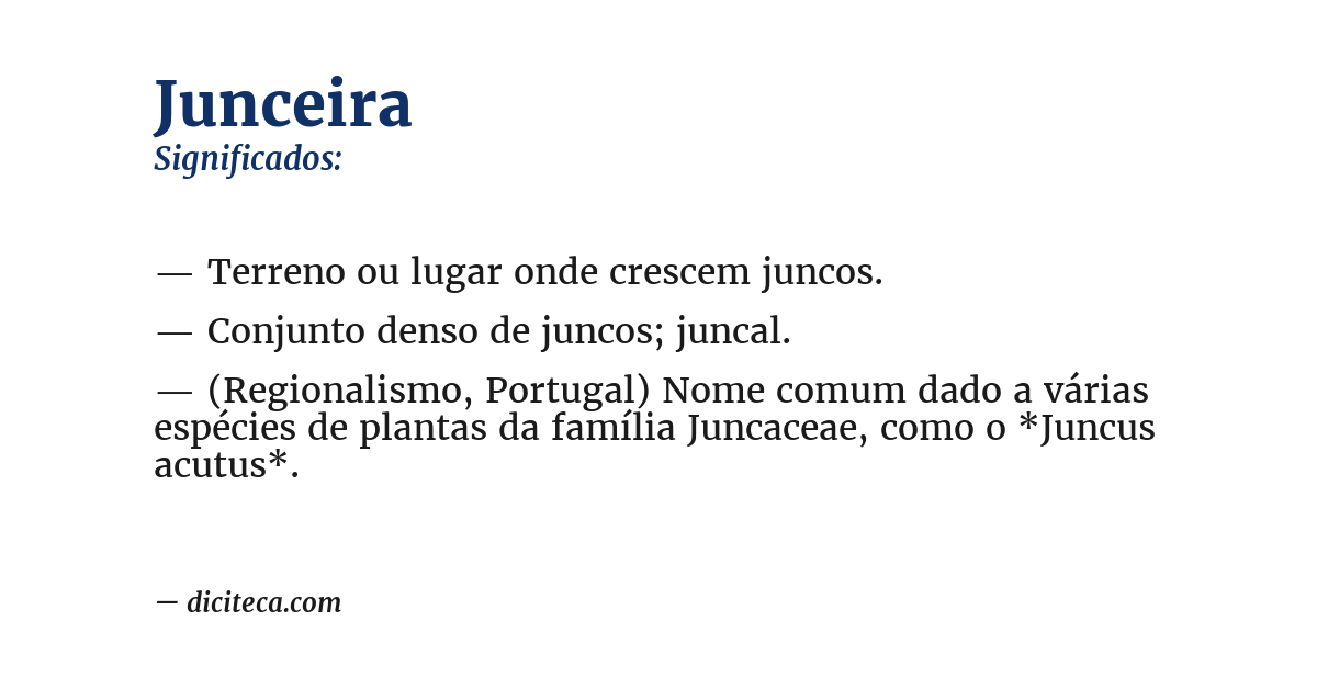 Significado de junceira