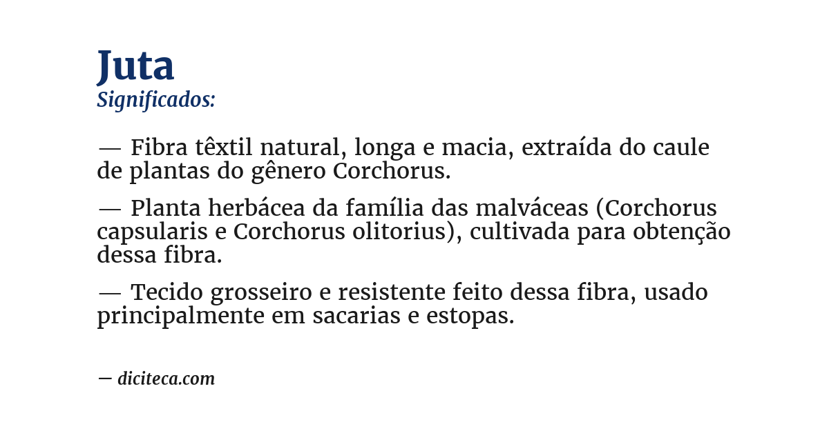Significado de juta
