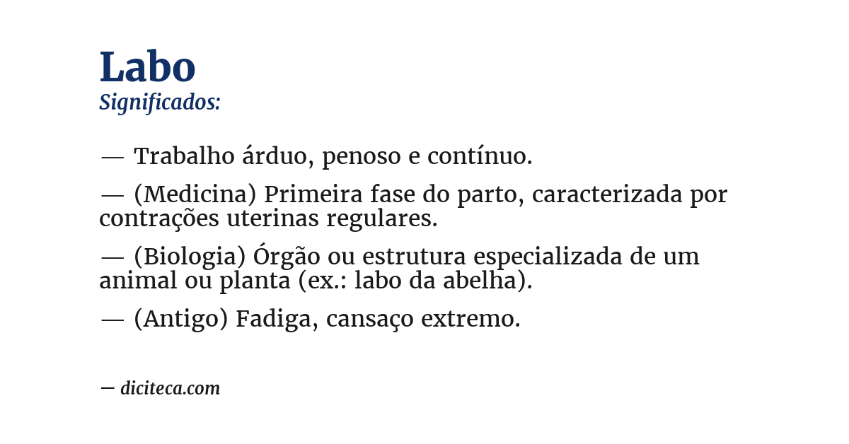 Significado de labo
