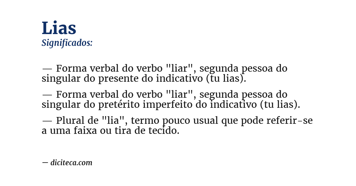 Significado de lias