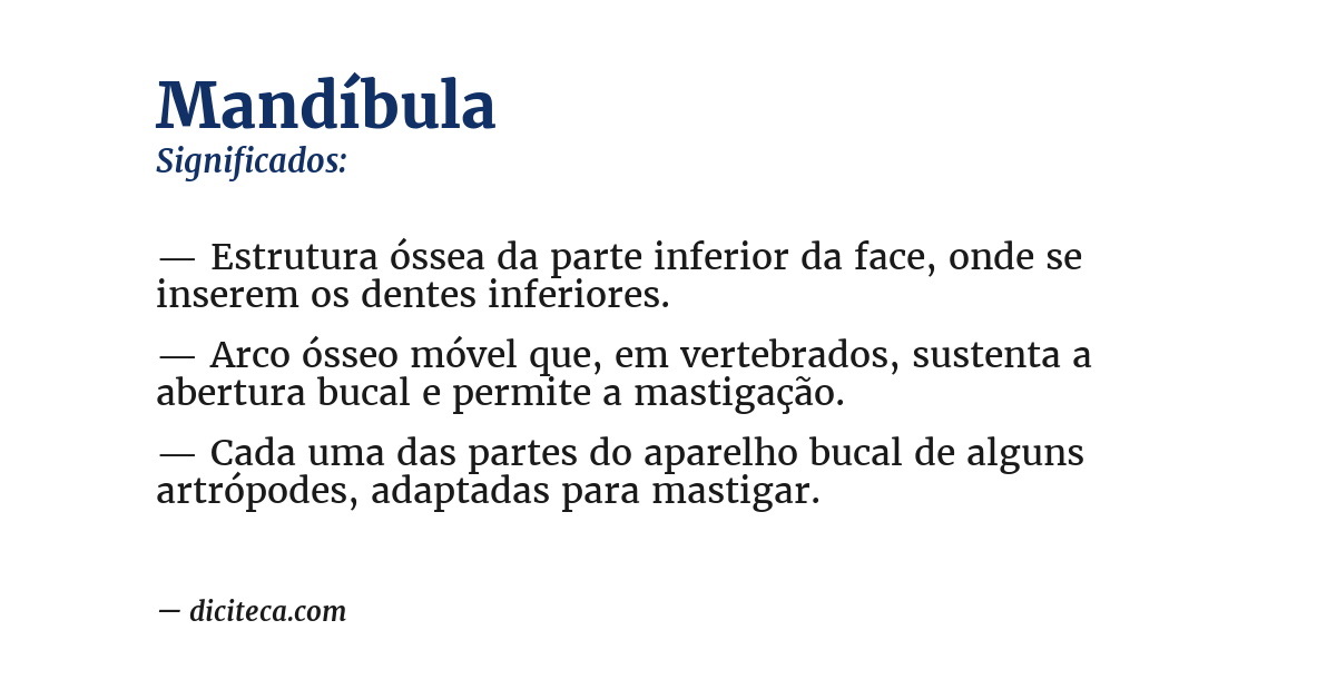 Significado de mandíbula
