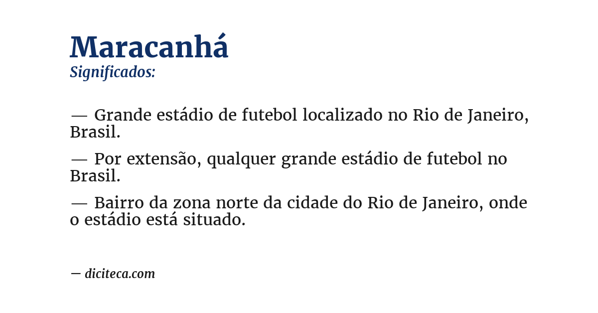 Significado de maracanhá