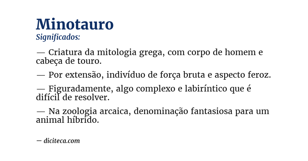 Significado de minotauro