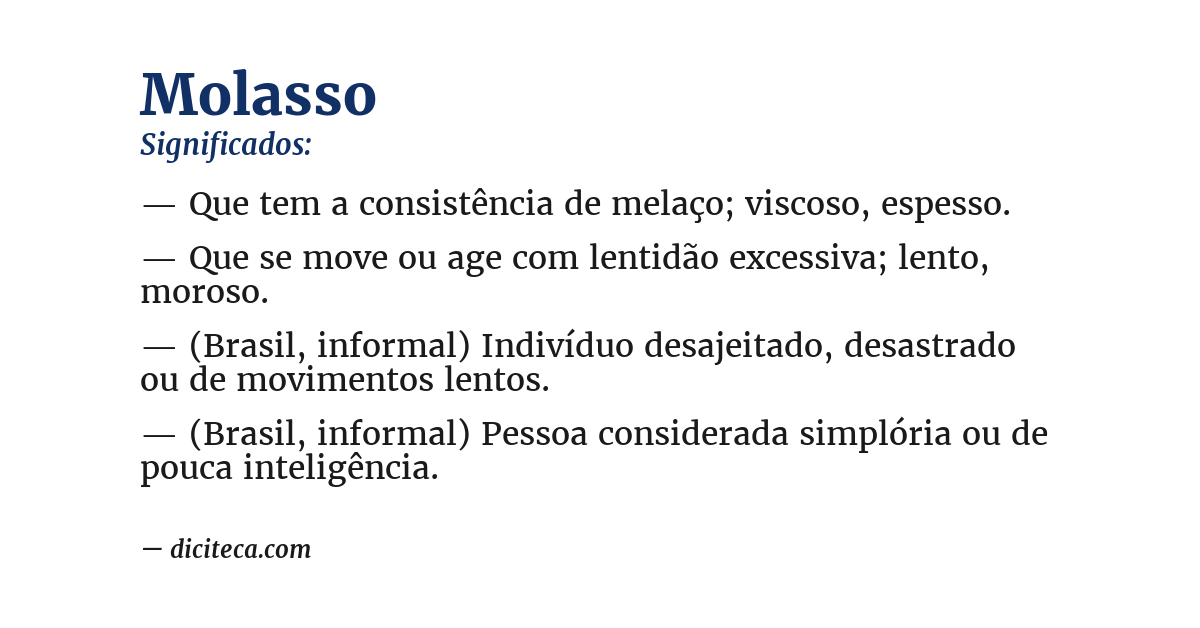 Significado de molasso