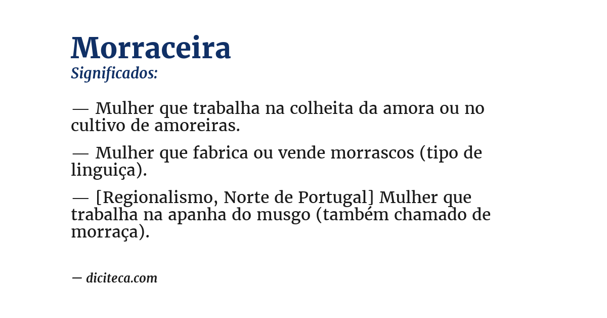 Significado de morraceira