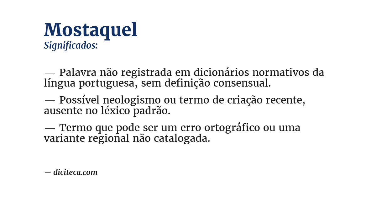 Significado de mostaquel