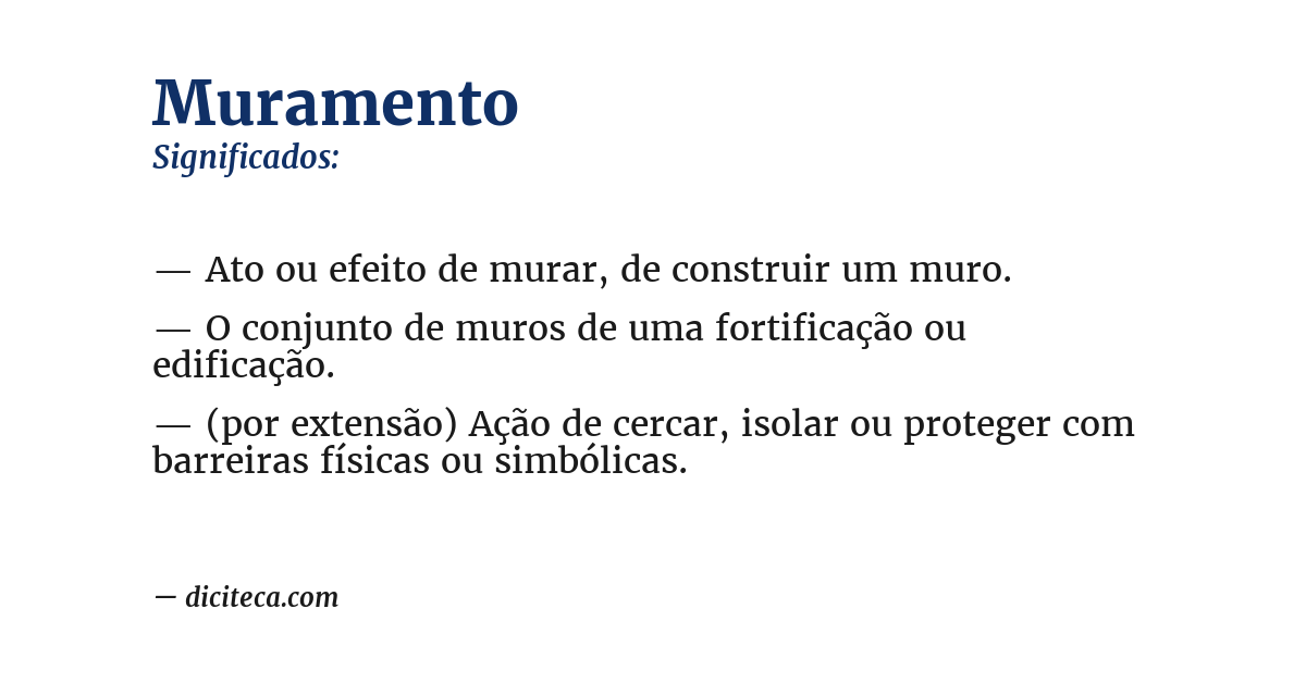 Significado de muramento