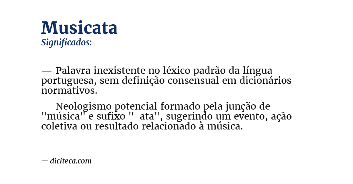 Significado de musicata