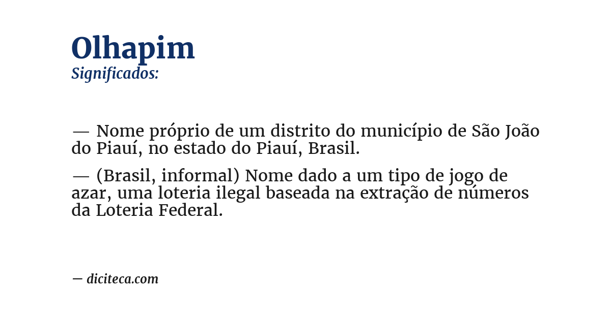 Significado de olhapim