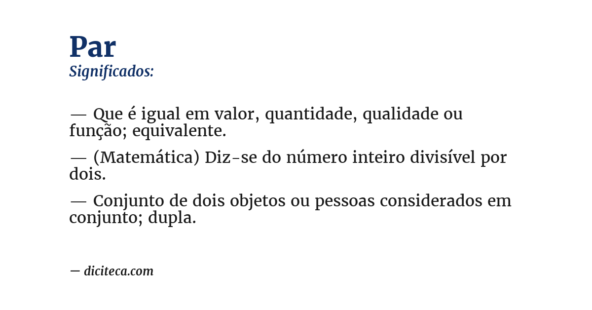 Significado de par