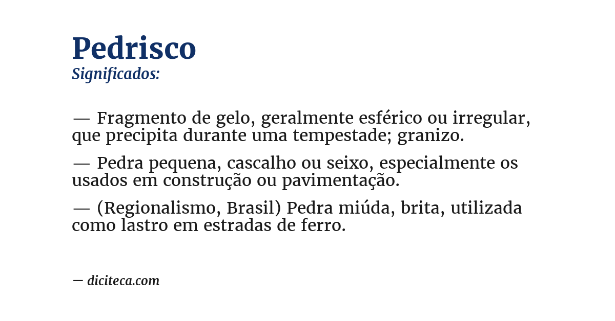 Significado de pedrisco