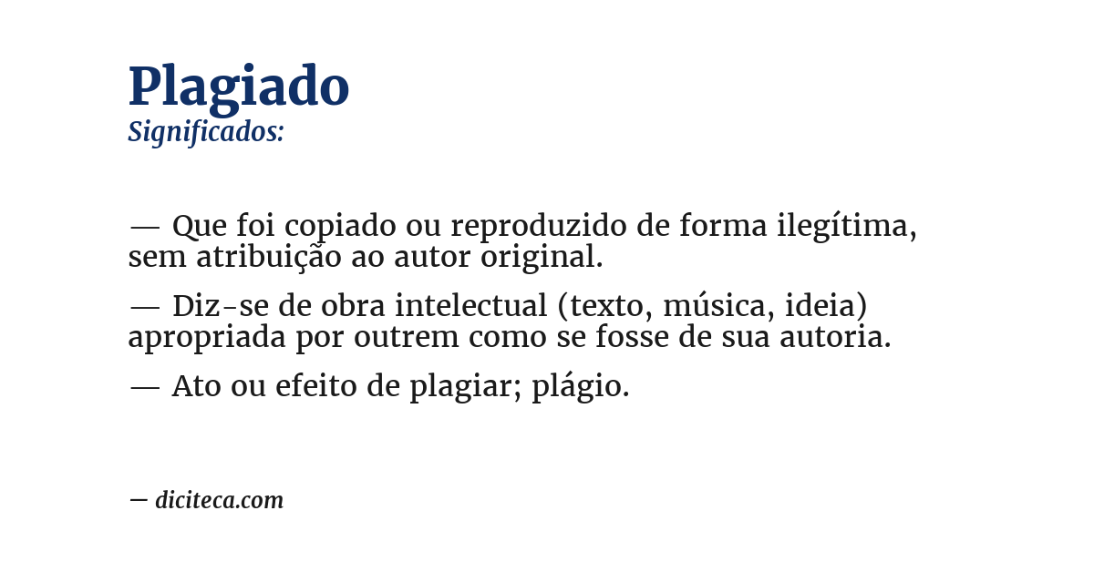 Significado de plagiado