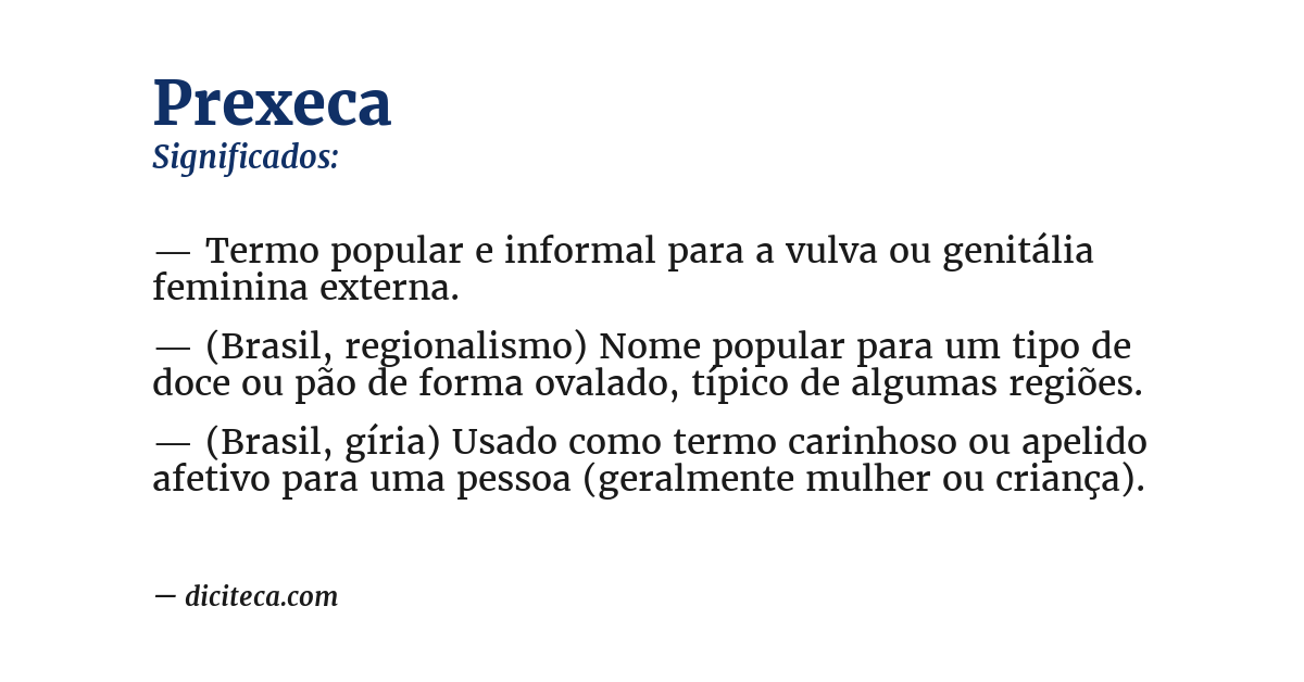 Significado de prexeca