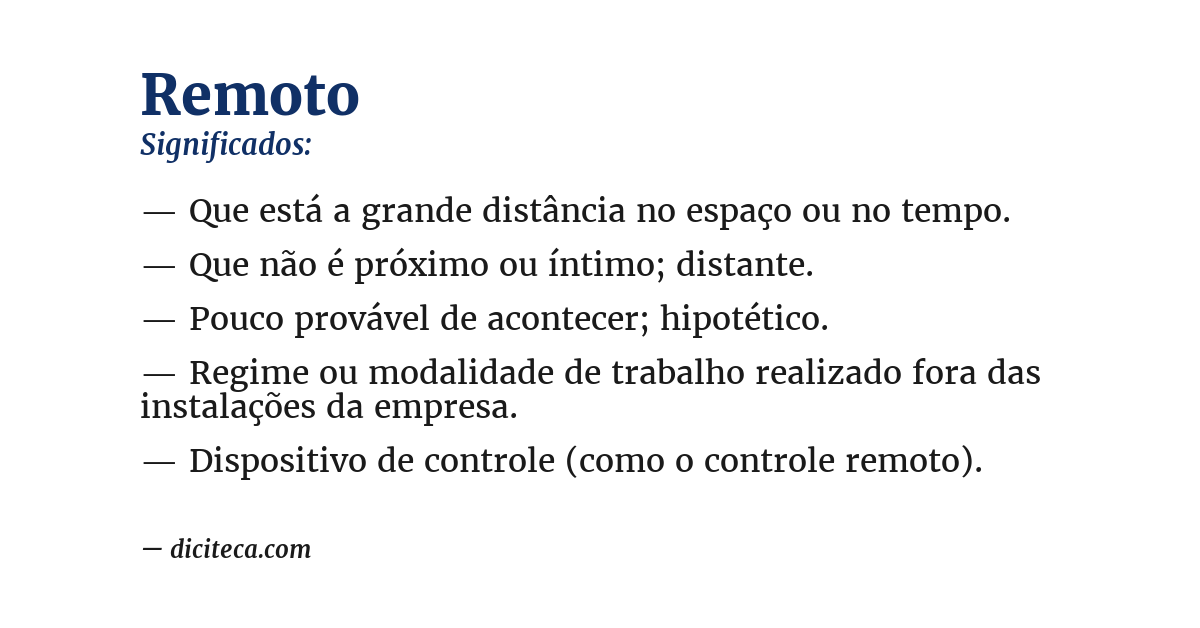 Significado de remoto