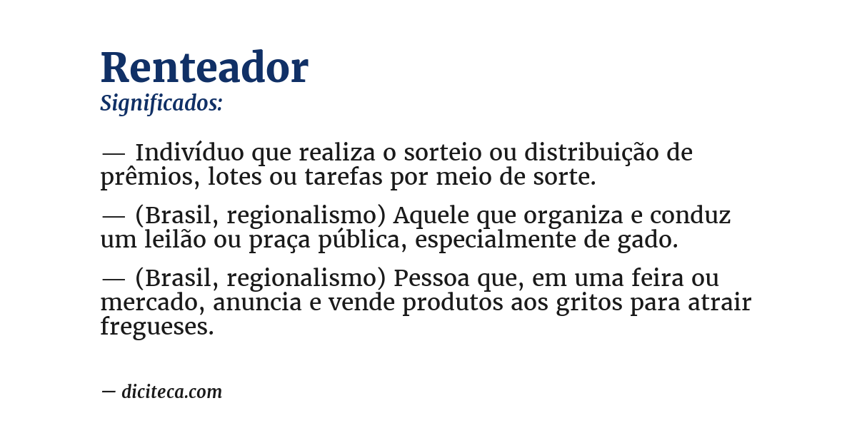 Significado de renteador