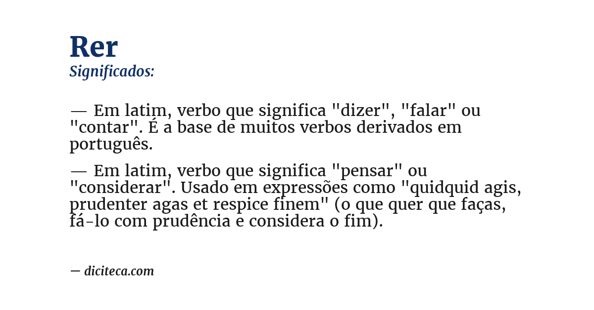 Significado de rer