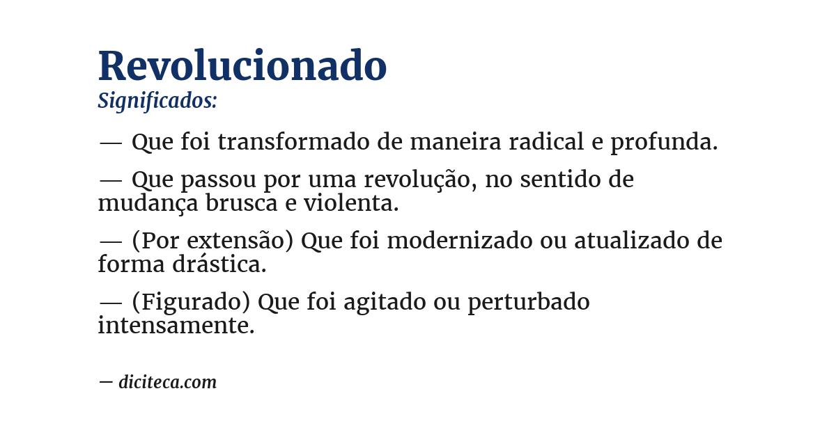 Significado de revolucionado