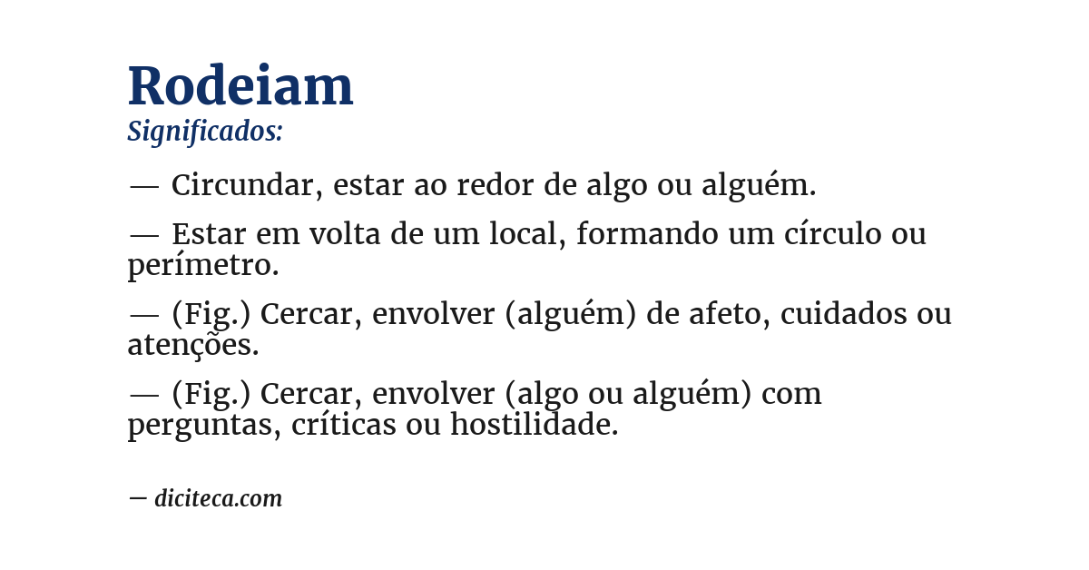Significado de rodeiam