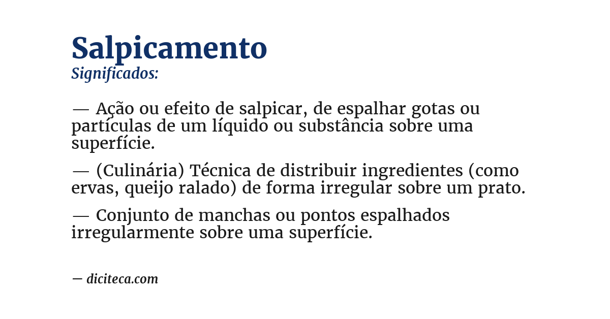 Significado de salpicamento