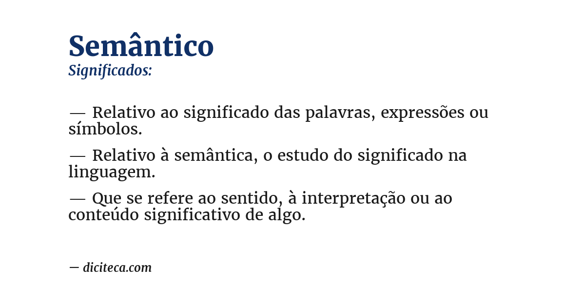 Significado de semântico