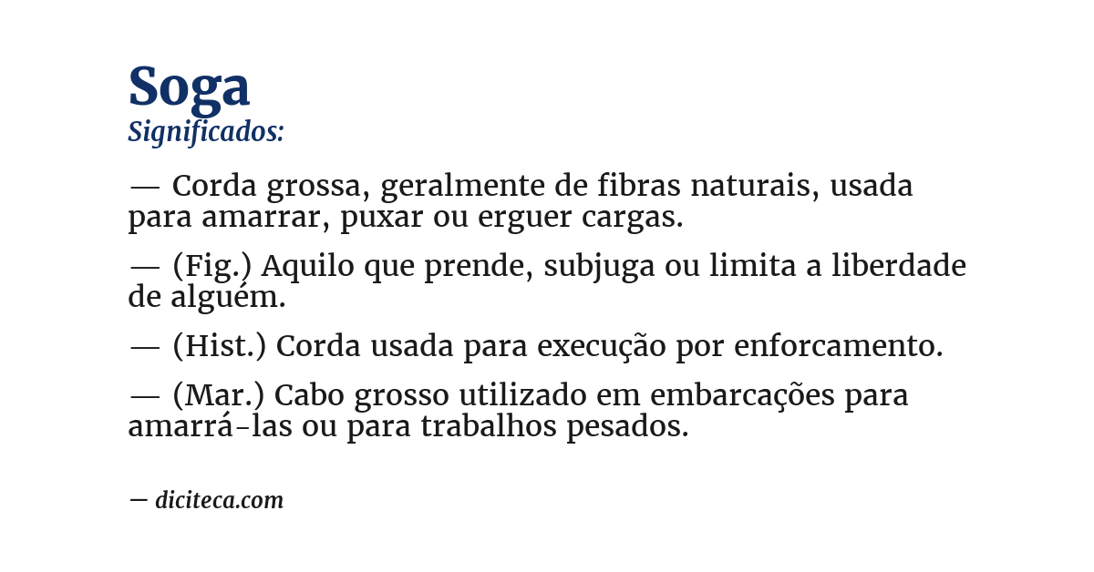 Significado de soga