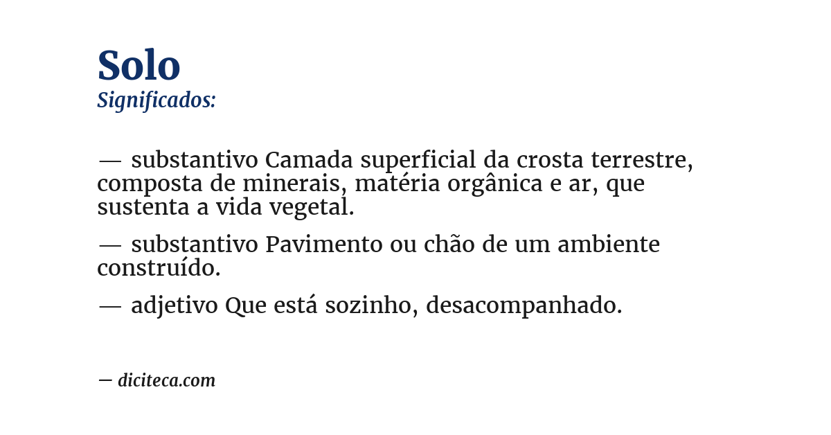 Significado de solo
