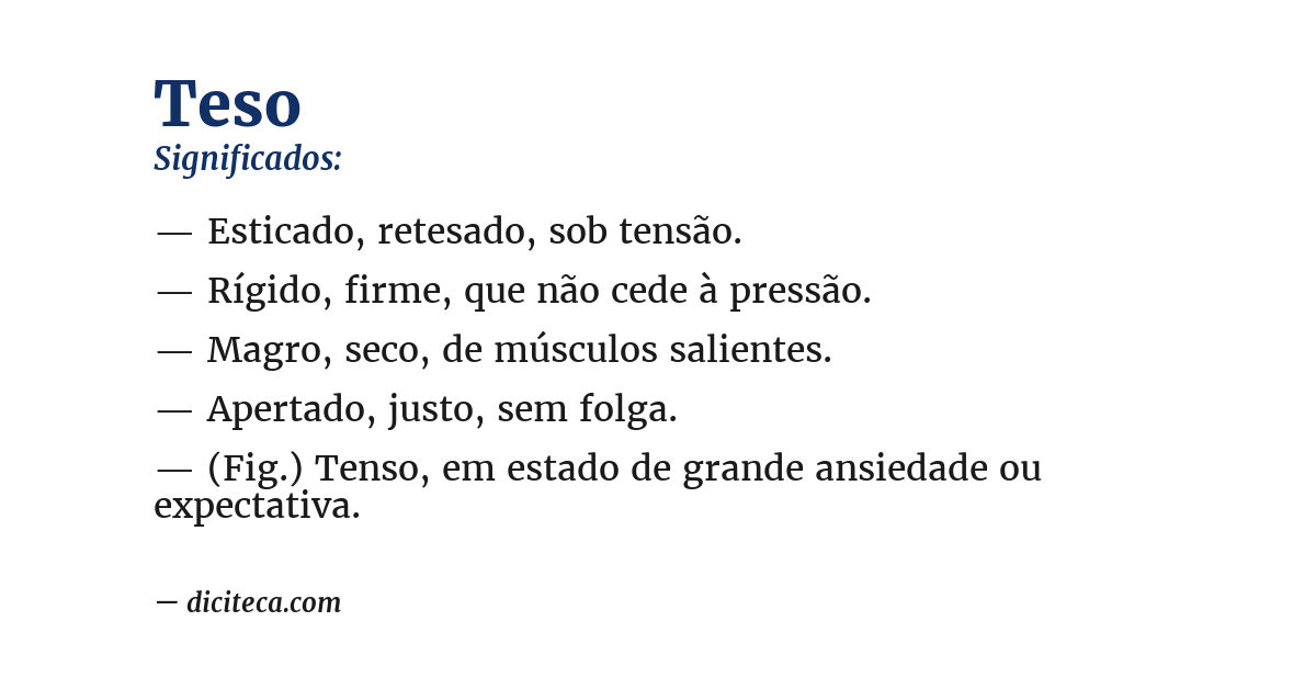 Significado de teso