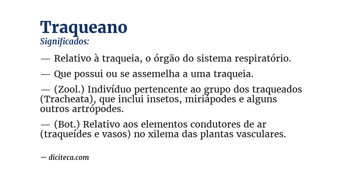 Significado de traqueano