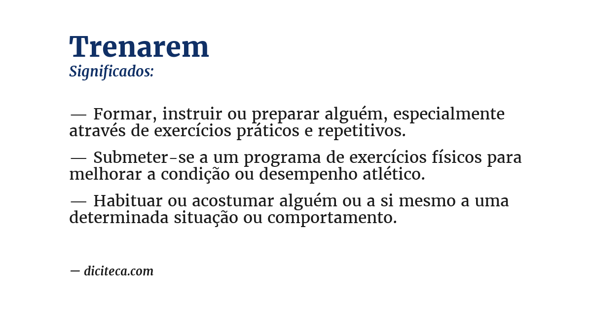 Significado de trenarem