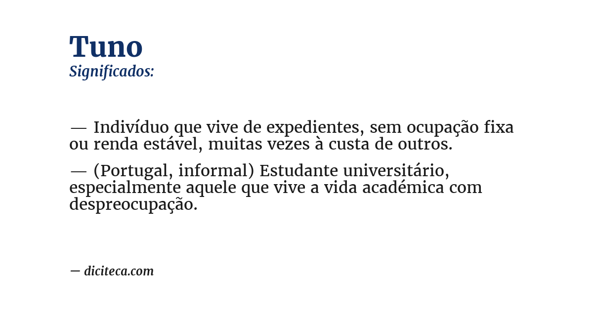 Significado de tuno