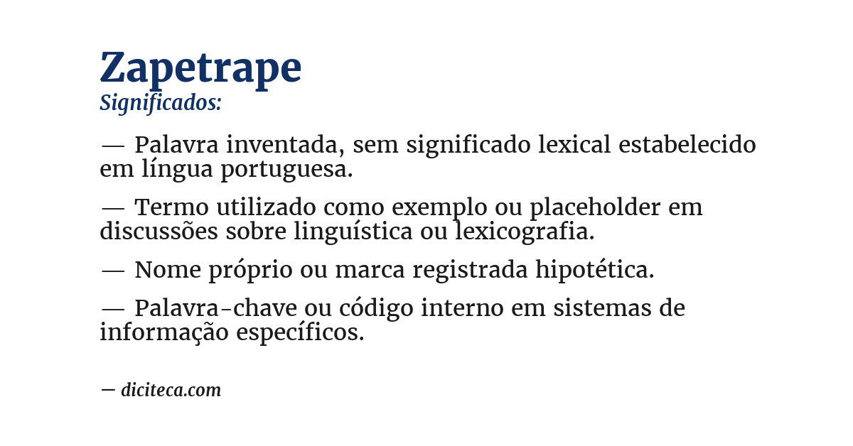 Significado de zapetrape
