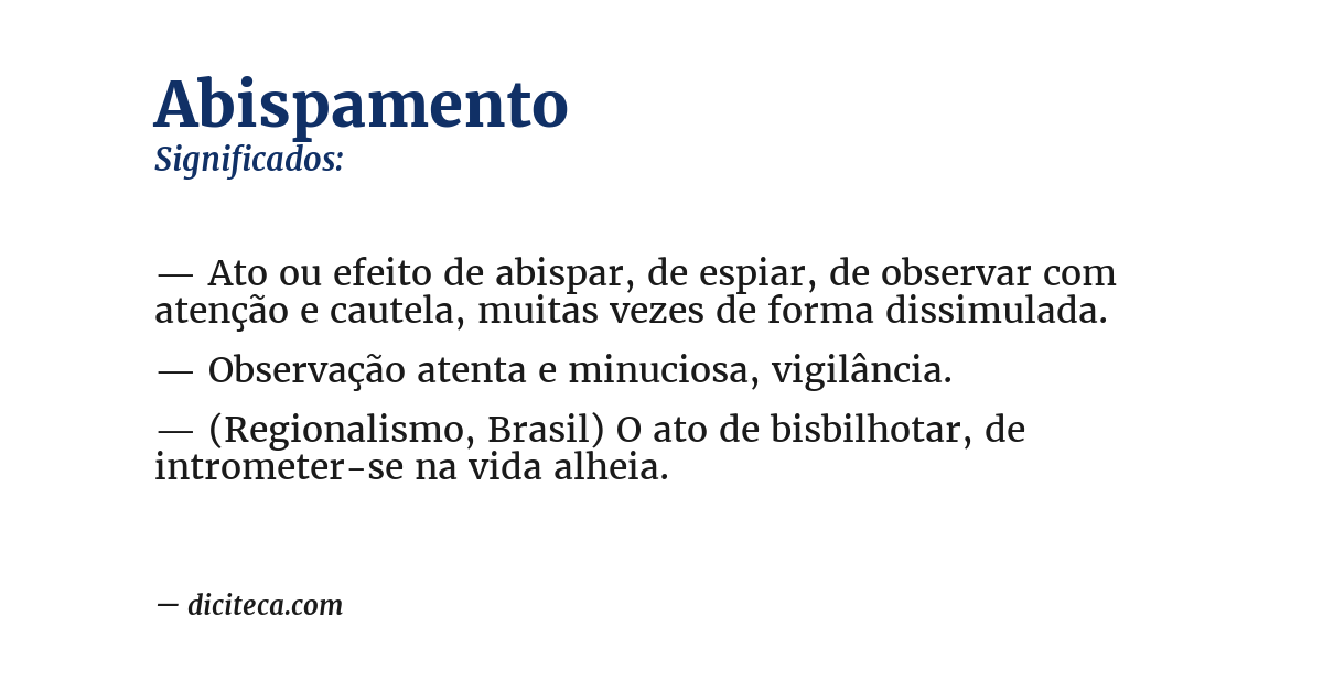 Significado de abispamento