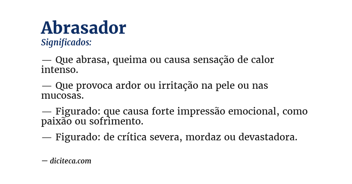 Significado de abrasador
