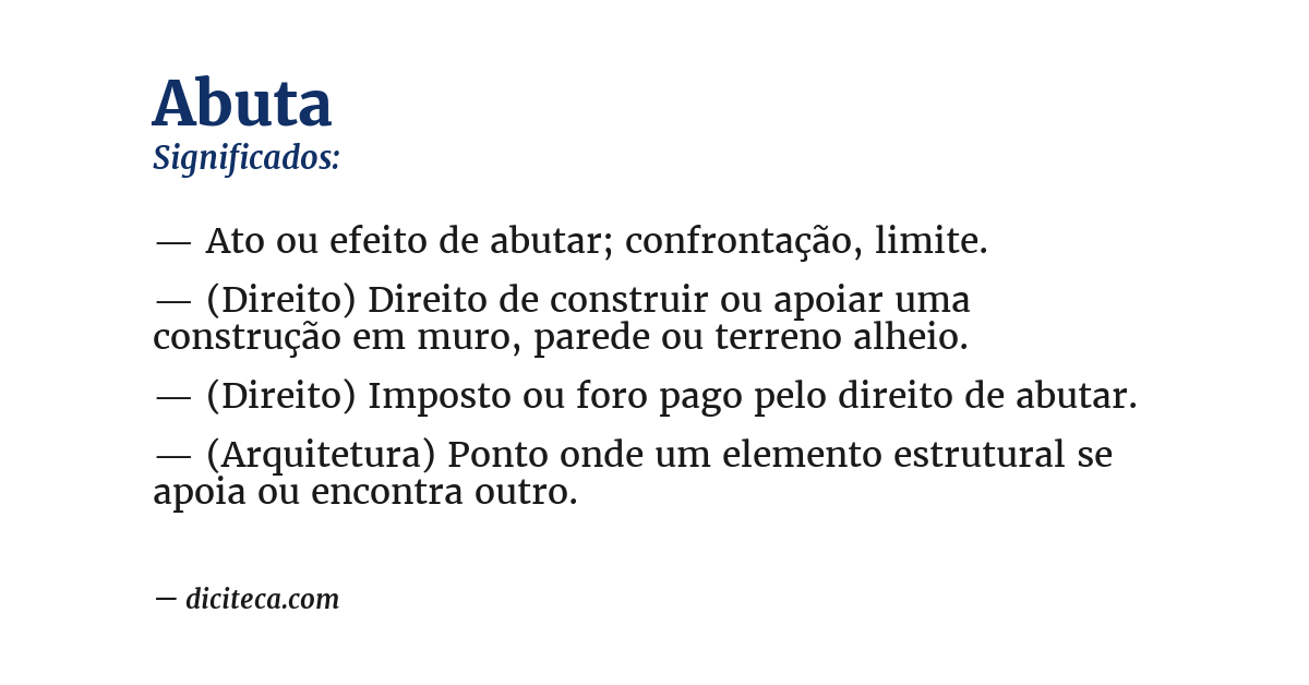 Significado de abuta