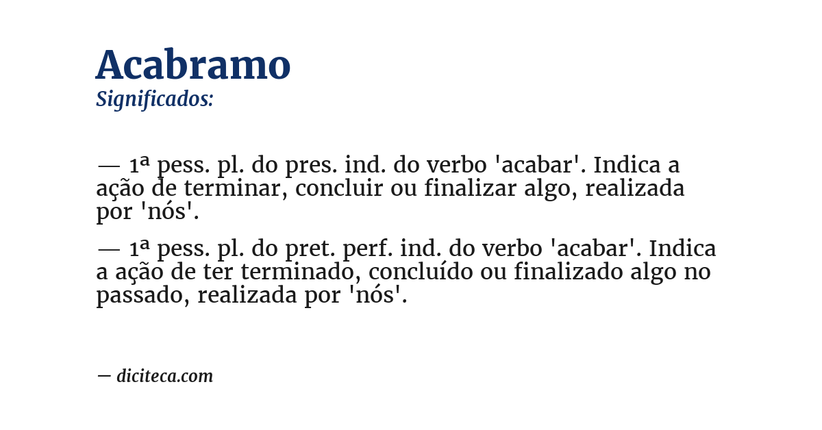 Significado de acabramo