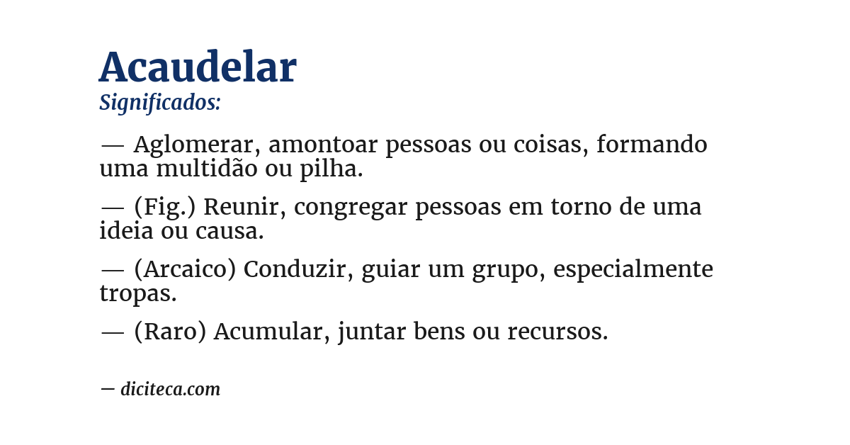 Significado de acaudelar