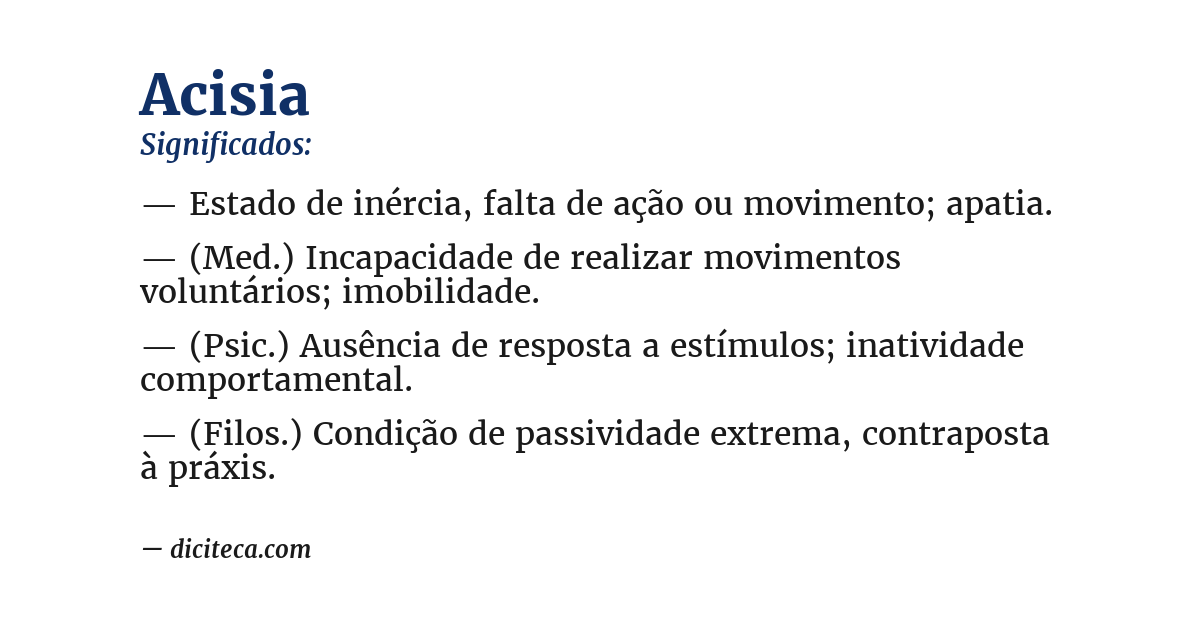 Significado de acisia