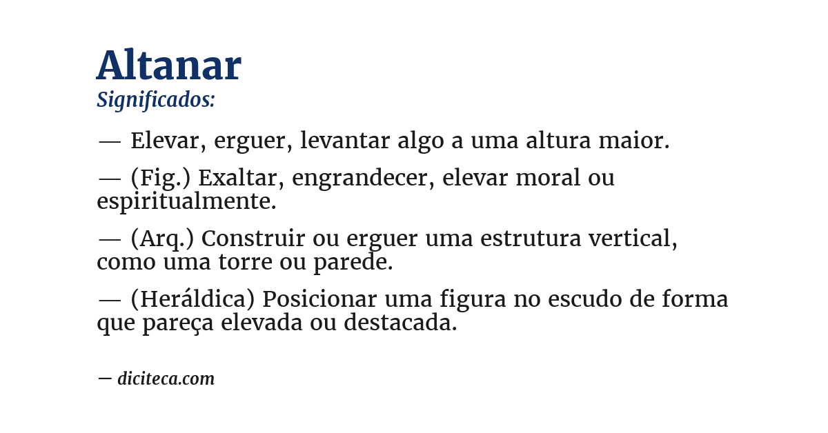 Significado de altanar