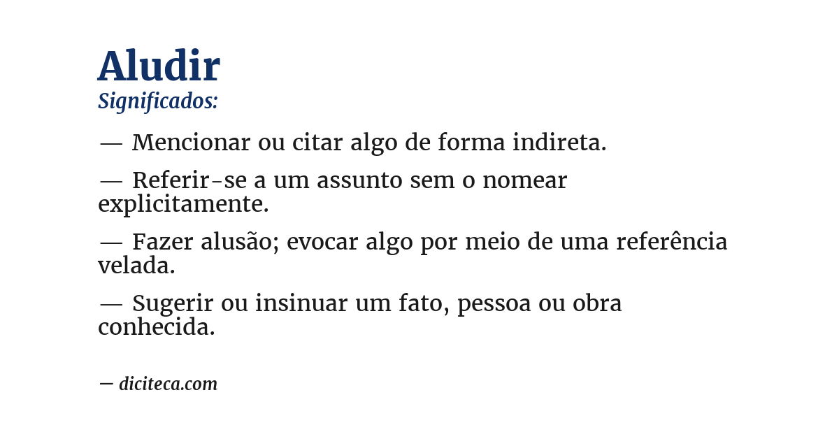 Significado de aludir