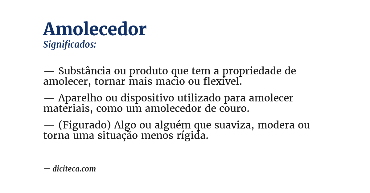 Significado de amolecedor