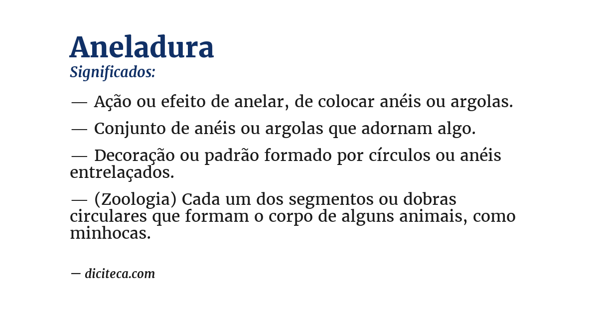 Significado de aneladura