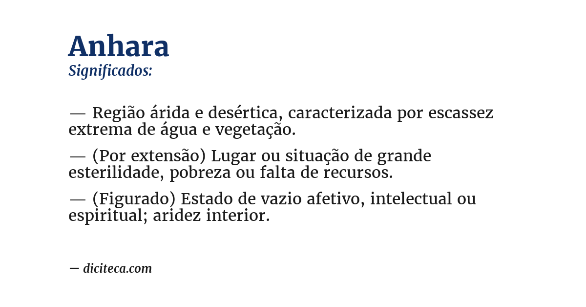 Significado de anhara