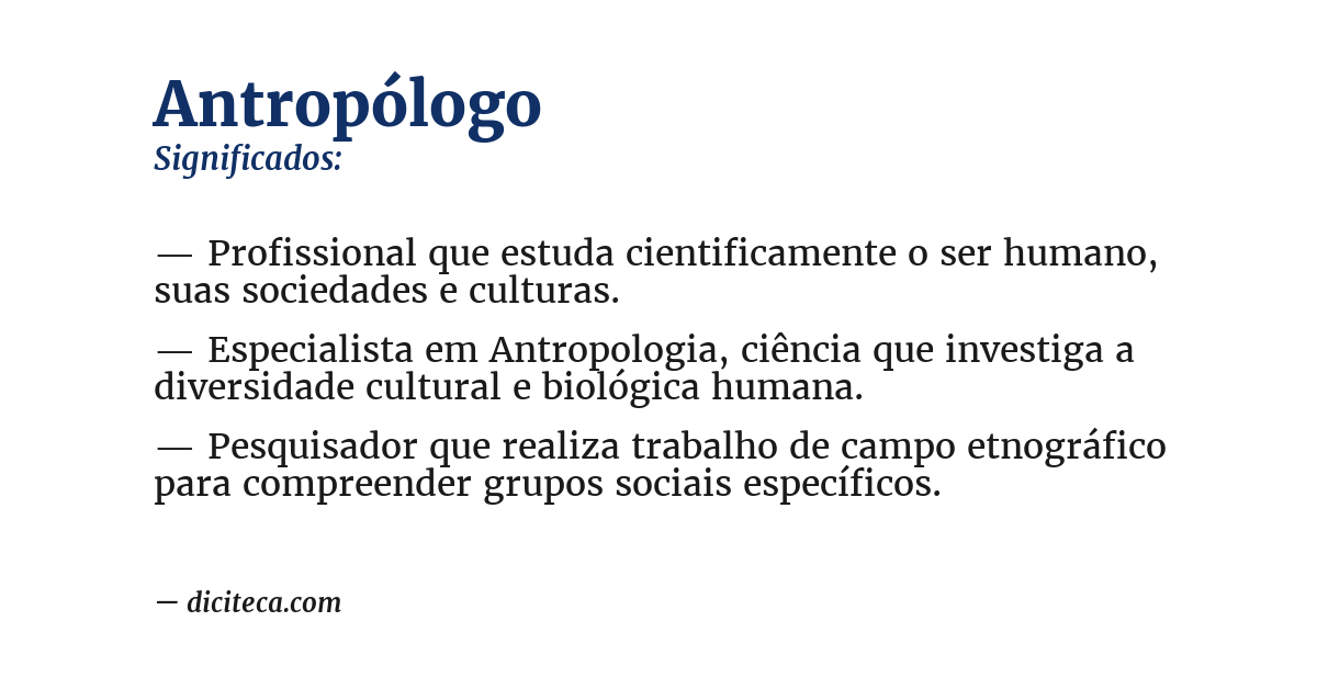Significado de antropólogo