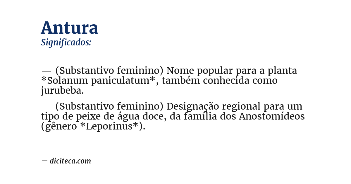 Significado de antura