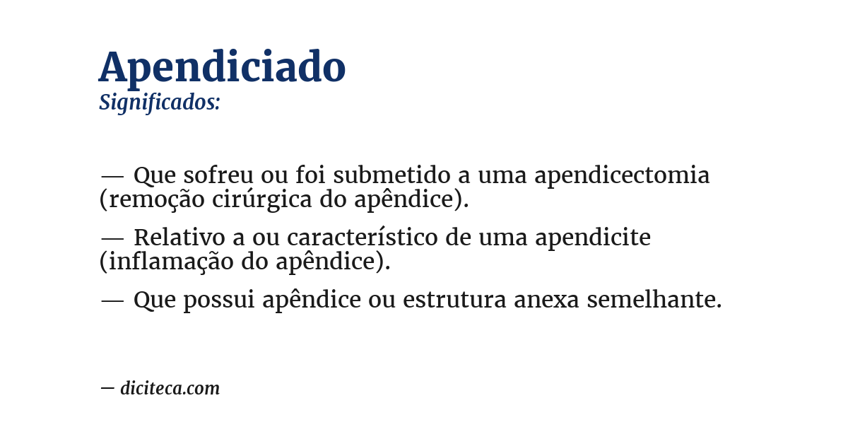 Significado de apendiciado