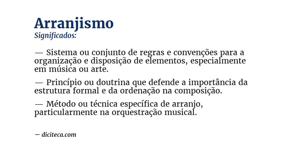Significado de arranjismo